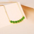 wholesale 925 silver gold-plated certificate-included luxury accessory Hetian jade smiling face pendant chain women's fashion commuting necklace-0-1