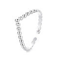 wholesale S925 Sterling Silver Fashion Minimalist Cross-Border Irregular Bead Geometric Personality Muted Style Open Ring-0-5