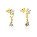 wholesale S925 Sterling Silver Star Moon Zircon Earrings-0-4