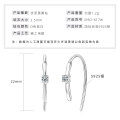 S925 Sterling Silver Moissanite Minimalist Cross-Border Fashion Geometric Ear Hook Earrings-0-4