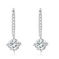 wholesale Platinum Fashionable and Unique Diamond Earrings, 18k Gold Set with Cultivated Diamonds, Round 05 Carat Hoop Earrings, Colorfast-0-0