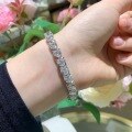 wholesale 18k Gold Plated S925 Silver Full Moissanite 65mm Heart-shaped Luxury Bracelet-0-2