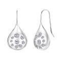 wholesale S925 Sterling Silver Korean Dongdaemun Retro Raindrop Moissanite Ear Hook Small Design Earrings-0-4