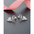 wholesale 925 Sterling Silver Butterfly Ear Studs Women Small and Fresh Design New Full Diamond Earrings Ins Style Elegant and High-End Sense Jewelry-0-2