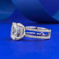 wholesale S925 silver new imported high-carbon diamond 9*11 white diamondwish best-selling micro-paved ring for women-0-2