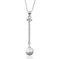 wholesale S925 Sterling Silver with Pearl and Shell Bead Pendant Necklace, Minimalist Women's Jewelry Wholesale from Source Factory-0-4