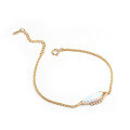 wholesale S925 Sterling Silver Exquisite Chain Bracelet with Synthetic Opal for Women, Spring New Style Manufacturer Wholesale-0-4