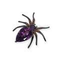 wholesale S925 Sterling Silver Insect Series Designer High-End Brooch, Spider Design with Natural Topaz Gemstone-0-6