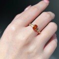 wholesale S925 Sterling Silver Red Elk Full Body Ins Style Ring, Individual and Exquisite Matte Design, Sweet and Gentle Commuter Pinky Ring-0-1