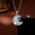 wholesale S925 Sterling Silver Moonstone Moon Pendant European and American Luxury Style Tree of Life Necklace for Women-0-0