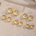 wholesale 925 Sterling Silver Plain Hoop Earrings, Circle Earrings, Light Luxury High-End Ins Style Korean Earrings Wholesale-0-1