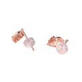 wholesale 18K Rose Gold Fresh Sweet Forest Style Diamond Earrings Women's Fashion 9K Gold Leaf Earrings Gift Ins Style-0-3