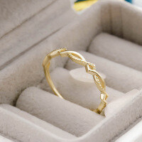 wholesale S925 Sterling Silver 24SS New Arrival Japanese Minimalist Delicate Asymmetrical Hollow-Out Ring-Hollow irregular ring Mido No. 8