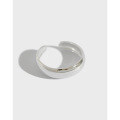 wholesale S925 Sterling Silver Korean Style Minimalist Plain Round Open Joint Tail Ring for Women-0-0