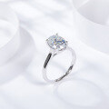 wholesale Silver-plated Oval 7*10mm 25ct Solitaire Moissanite Ring-0-1
