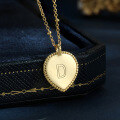 wholesale S925 Sterling Silver Geometric Heart Pendant Letter Necklace, Fashion Minimalist and Elegant Stackable Collarbone Chain-0-2
