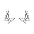 wholesale S925 Silver Korean-style Women's Minimalist Stud Earrings Small and Delicate Butterfly Hollow-out Summer Earrings G3576-0-4