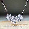 wholesale 925 Sterling Silver Flower Necklace for Women, Fashionable and Versatile Minimalist HW Style Collarbone Chain for Cross-Border Live Streaming Wholesale-0-9