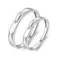 wholesale S925 Sterling Silver "Je t'aime" Couple Rings for Men and Women, Fashionable, High-End, Luxurious, and Niche Design-0-4