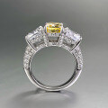 wholesale S925 metal set with 7*9 yellow high-carbon diamond,-0-2