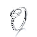 wholesale S925 metal CD letter fashion trend ring daily Korean Dongdaemun personality retro simple design high-end-0-4