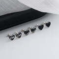 wholesale S925 Sterling Silver Small and Exquisite Heart Stud Earrings, Ins Korean Japanese Style Minimalist Design Student Earrings for Women-0-0
