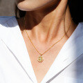 S925 Silver 18k Gold-Plated Sunflower Moissanite Eight-Treasure Compass Pendant Necklace-0-2