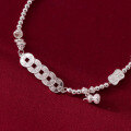 wholesale 990 Silver minimalist sweet ins styledesign five-coin emperor coin coiled gourd bracelet S7949-0-4
