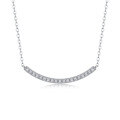 wholesale 925 Silver Never-Fade Korean Style Versatile Commutable Collarbone Necklace with Moissanite, Exuding a Luxurious and Sophisticated Aura-0-4