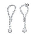 wholesale S925 sterling silver gold-plated ultra-sparkling zirconia drop earrings, manufacturer wholesale-0-4