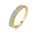 18K Gold Plated S925 Silver Moissanite Seven Star Ring-0-3