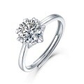 925 Sterling Silver Moissanite Starlight Ring, Exquisite and Minimalist-0-3