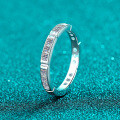 S925 Sterling Silver Full Moissanite Bamboo Knot Ring, Minimalist Unisex-0-0