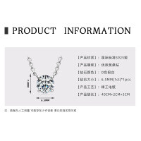 S925 Silver Invisible Necklace with 1ct D Color Moissanite Square Pendant-Lusi's Necklace [1 Carat] White Gold  925 Silver