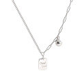 wholesale S925 Sterling Silver Good Luck Bean Square Pendant Minimalist Necklace Fashionable Personalized Understated Luxury Design-0-4