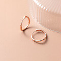 wholesale S925 silver Korean version smooth line ear hoop minimalist short design elegant circular line women's ear clasp G8819-0-2