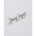 wholesale 925 Sterling Silver Pearl Earrings for Women, Minimalist Luxury Small Niche High-End Elegant Earrings, New Design Statement Jewelry-0-1