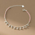 wholesale S925 Silver Nalan Small Fresh Sweet Ins Style Niche Design Exquisite Tassel Bead Red String Bracelet S7778-0-2