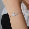 wholesale 925 Silver New European and American Zircon Bow Bracelet Big Brand Jewelry Ins Wholesale-0-3