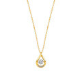 Sterling Silver Moving Teardrop Moissanite Necklace, Korean Style Wholesale-0-3