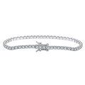 wholesale S925 Sterling Silver 2mm Single Row Diamond Tennis Bracelet, Stylish and Trendy, Cross-Border Best Seller-0-0