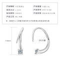S925 Sterling Silver D Color Moissanite Earrings, Simple Design, Cross-Border Live Streaming, Daily Commute Wholesale-0-4