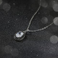 wholesale 925 Sterling Silver Cloud-Pull Jewelry New Super Sparkling Zircon Pendant Necklace, Small Batch Design Necklace Factory Direct-0-3