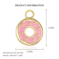 wholesale 925 Sterling Silver Cute Resin Drop Earrings for Women, French-style Pendant, Light Luxury Design-A4131-Gold/Pendant 925 Silver