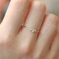 wholesale S925 Sterling Silver Exquisite Minimalist Advanced Niche Irregular Diamond-Inlaid Starry Dots Ring R02290-0-1