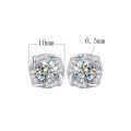 wholesale S925 Sterling Silver Moissanite Stud Earrings for Women, Small Windmill Earrings with Unique and Stylish Design, Fashionable and Luxurious-0-8