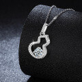 S925 Sterling Silver Moissanite Pendant Necklace, Light Luxury Style-0-0
