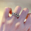 wholesale S925 Sterling Silver Full Zirconia Prong-Set Ring with Hip-Hop Style, Trendy and Versatile-0-3