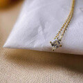 wholesale S925 Silver New 1-Carat Rhombus Necklace for Women with High-Carbon Diamond Stackable Collarbone Chain-0-3