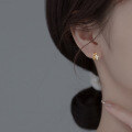 wholesale S925 full diamond cross pendant chain ear clasp minimalist fashion earrings M01276-0-1
